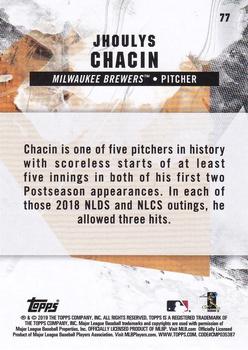 2019 Topps Fire - Gold Minted #77 Jhoulys Chacin Back