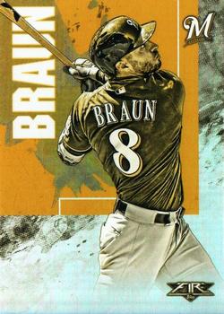 2019 Topps Fire - Gold Minted #84 Ryan Braun Front