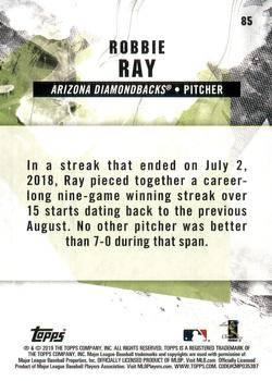 2019 Topps Fire - Gold Minted #85 Robbie Ray Back