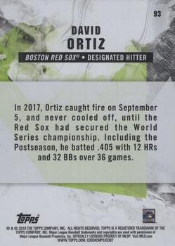 2019 Topps Fire - Gold Minted #93 David Ortiz Back