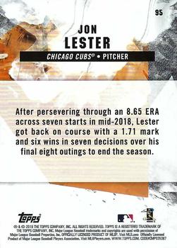 2019 Topps Fire - Gold Minted #95 Jon Lester Back