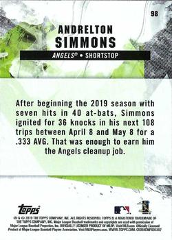 2019 Topps Fire - Gold Minted #98 Andrelton Simmons Back