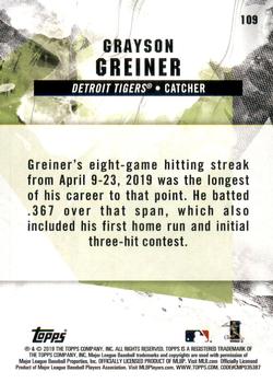 2019 Topps Fire - Gold Minted #109 Grayson Greiner Back
