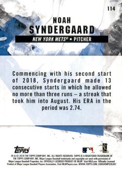 2019 Topps Fire - Gold Minted #114 Noah Syndergaard Back