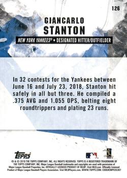 2019 Topps Fire - Gold Minted #126 Giancarlo Stanton Back