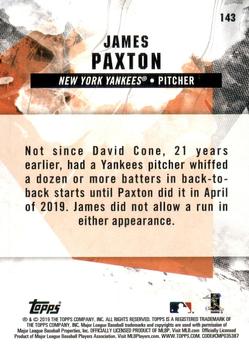 2019 Topps Fire - Gold Minted #143 James Paxton Back