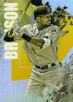 2019 Topps Fire - Gold Minted #146 Lewis Brinson Front
