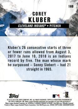 2019 Topps Fire - Gold Minted #160 Corey Kluber Back