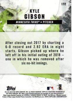 2019 Topps Fire - Gold Minted #172 Kyle Gibson Back