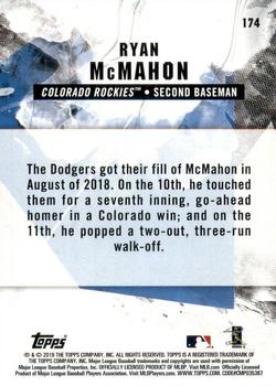 2019 Topps Fire - Gold Minted #174 Ryan McMahon Back