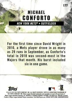 2019 Topps Fire - Gold Minted #177 Michael Conforto Back