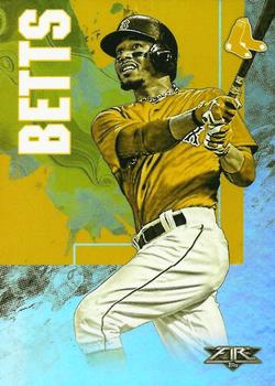 2019 Topps Fire - Gold Minted #186 Mookie Betts Front