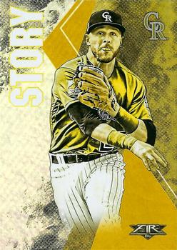 2019 Topps Fire - Gold Minted #187 Trevor Story Front