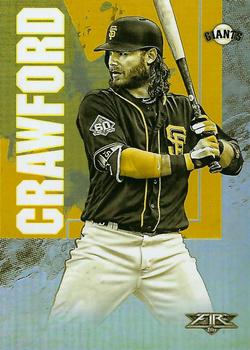 2019 Topps Fire - Gold Minted #188 Brandon Crawford Front