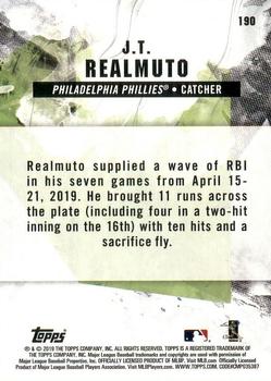 2019 Topps Fire - Gold Minted #190 J.T. Realmuto Back