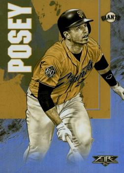 2019 Topps Fire - Gold Minted #191 Buster Posey Front