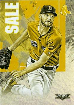 2019 Topps Fire - Gold Minted #192 Chris Sale Front