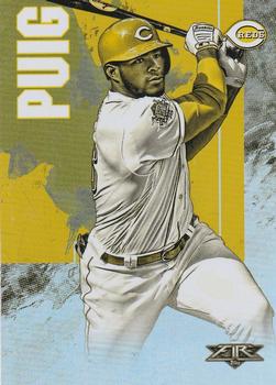 2019 Topps Fire - Gold Minted #200 Yasiel Puig Front