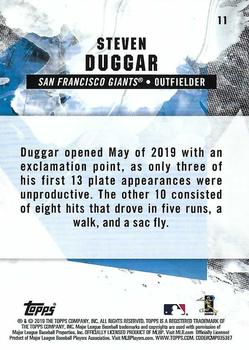 2019 Topps Fire - Flame #11 Steven Duggar Back