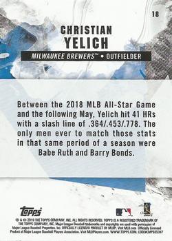 2019 Topps Fire - Flame #18 Christian Yelich Back