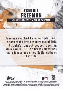 2019 Topps Fire - Flame #28 Freddie Freeman Back