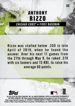 2019 Topps Fire - Flame #32 Anthony Rizzo Back