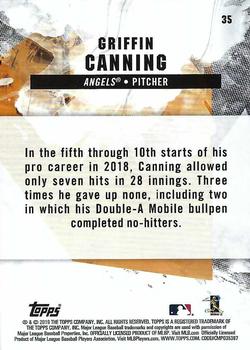 2019 Topps Fire - Flame #35 Griffin Canning Back