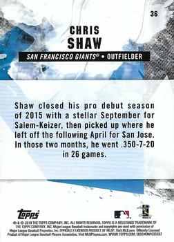 2019 Topps Fire - Flame #36 Chris Shaw Back