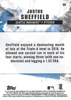 2019 Topps Fire - Flame #50 Justus Sheffield Back