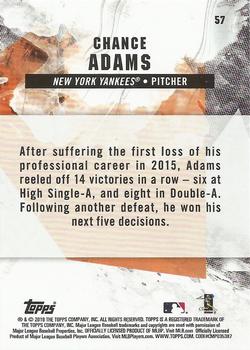 2019 Topps Fire - Flame #57 Chance Adams Back