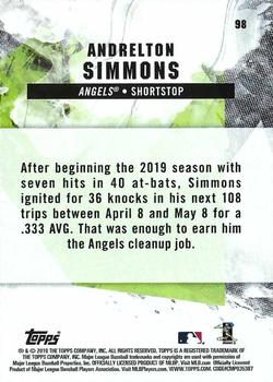 2019 Topps Fire - Flame #98 Andrelton Simmons Back