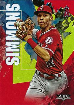 2019 Topps Fire - Flame #98 Andrelton Simmons Front
