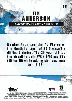 2019 Topps Fire - Flame #101 Tim Anderson Back