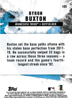 2019 Topps Fire - Flame #123 Byron Buxton Back