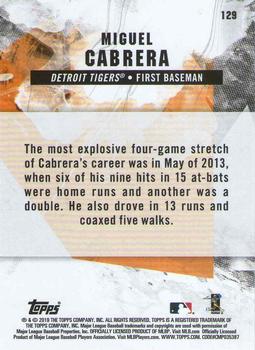 2019 Topps Fire - Flame #129 Miguel Cabrera Back