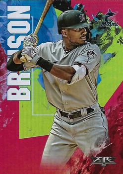2019 Topps Fire - Flame #146 Lewis Brinson Front