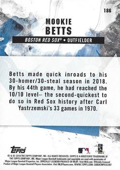 2019 Topps Fire - Flame #186 Mookie Betts Back