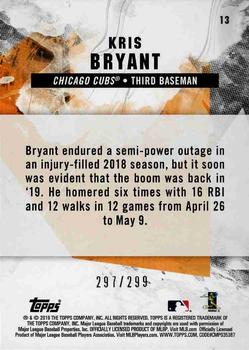 2019 Topps Fire - Orange #13 Kris Bryant Back