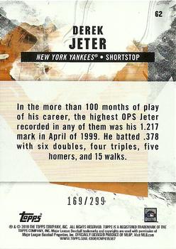 2019 Topps Fire - Orange #62 Derek Jeter Back