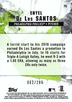 2019 Topps Fire - Orange #75 Enyel De Los Santos Back