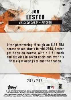 2019 Topps Fire - Orange #95 Jon Lester Back