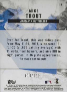 2019 Topps Fire - Green #19 Mike Trout Back