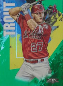 2019 Topps Fire - Green #19 Mike Trout Front