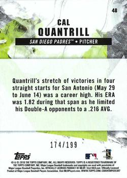 2019 Topps Fire - Green #48 Cal Quantrill Back