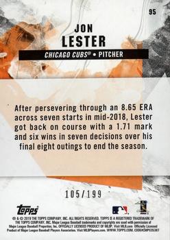 2019 Topps Fire - Green #95 Jon Lester Back