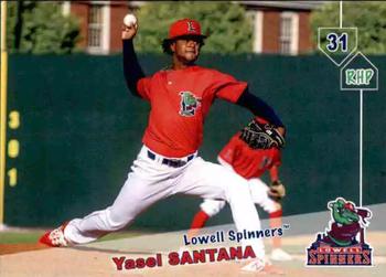 2019 Grandstand Lowell Spinners #NNO Yasel Santana Front