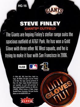 2006 Flair Showcase - Hot Gloves #HG-16 Steve Finley Back