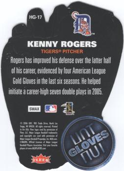 2006 Flair Showcase - Hot Gloves #HG-17 Kenny Rogers Back