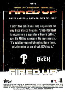2019 Topps Fire - Fired Up #FIU-6 Bryce Harper Back