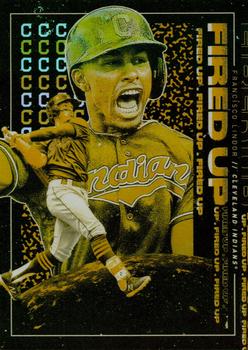 2019 Topps Fire - Fired Up Gold Minted #FIU-2 Francisco Lindor Front
